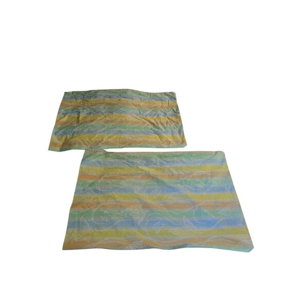 Vintage Springmaid Pastel Butterfly Set of 2 Pillowcases - Picture 1 of 12